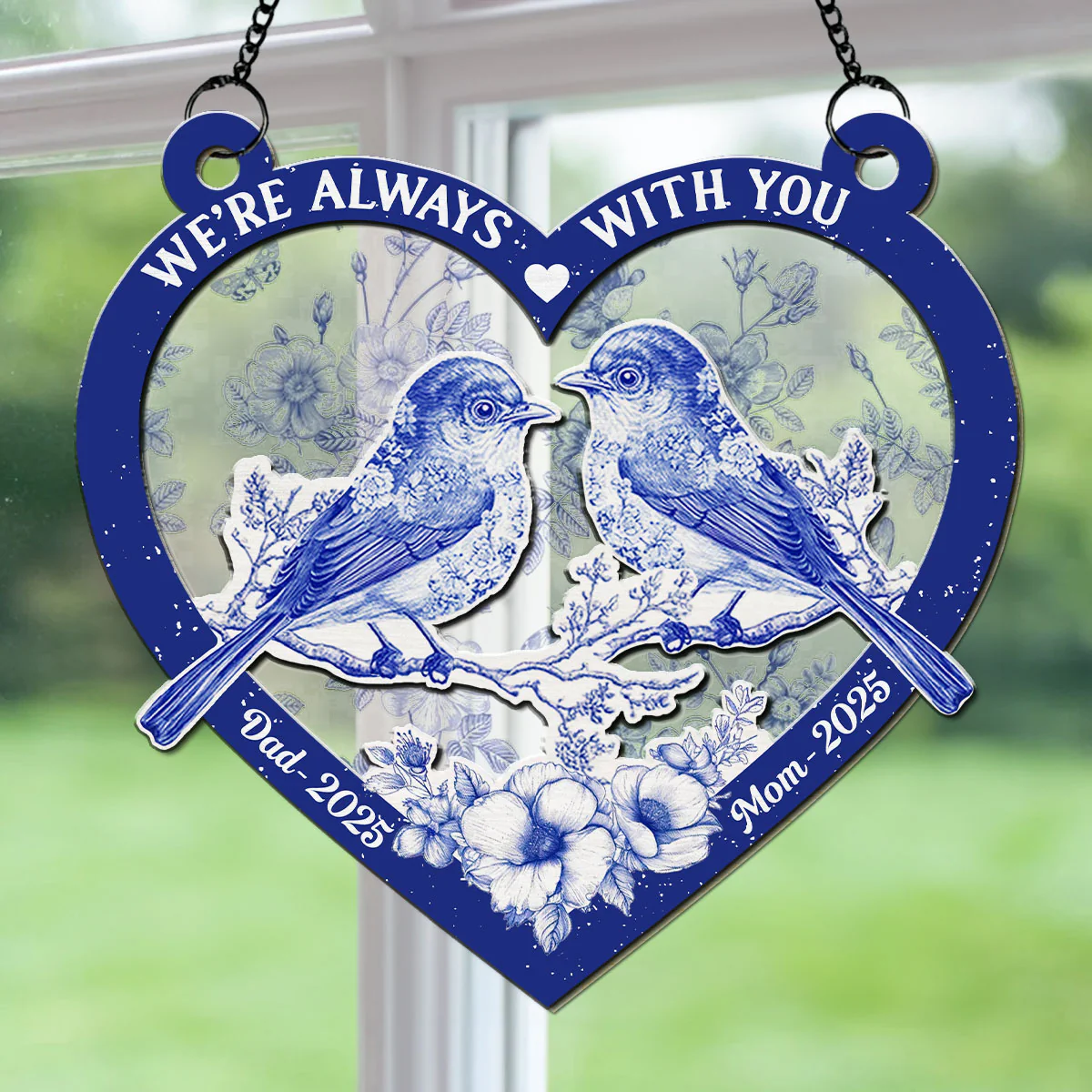 They Fly Beside Us Everyday - Personalized Custom Suncatcher - Image 4