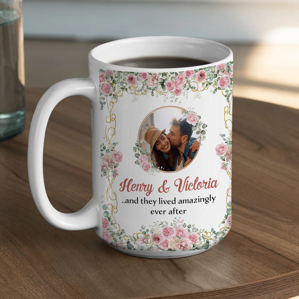They Lived Amazingly Ever After - Personalized Custom Coffee Mug - Image 4