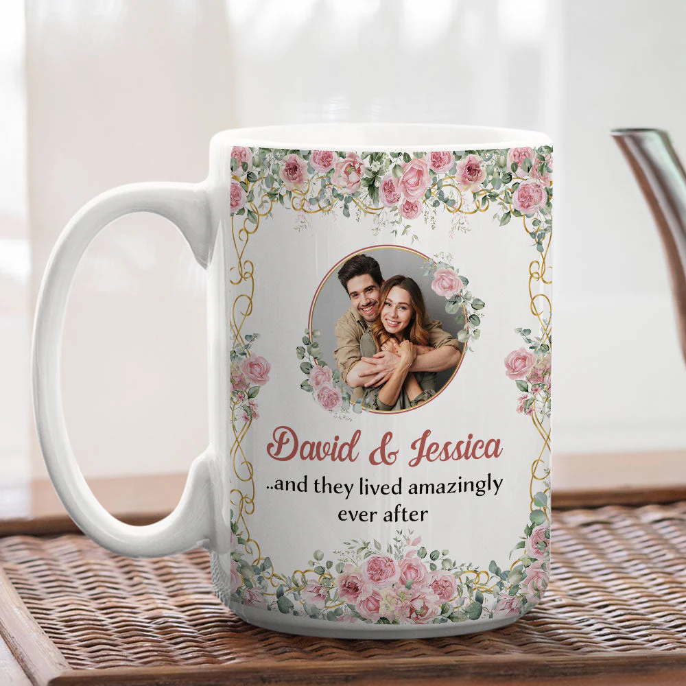 They Lived Amazingly Ever After - Personalized Custom Coffee Mug - Image 5