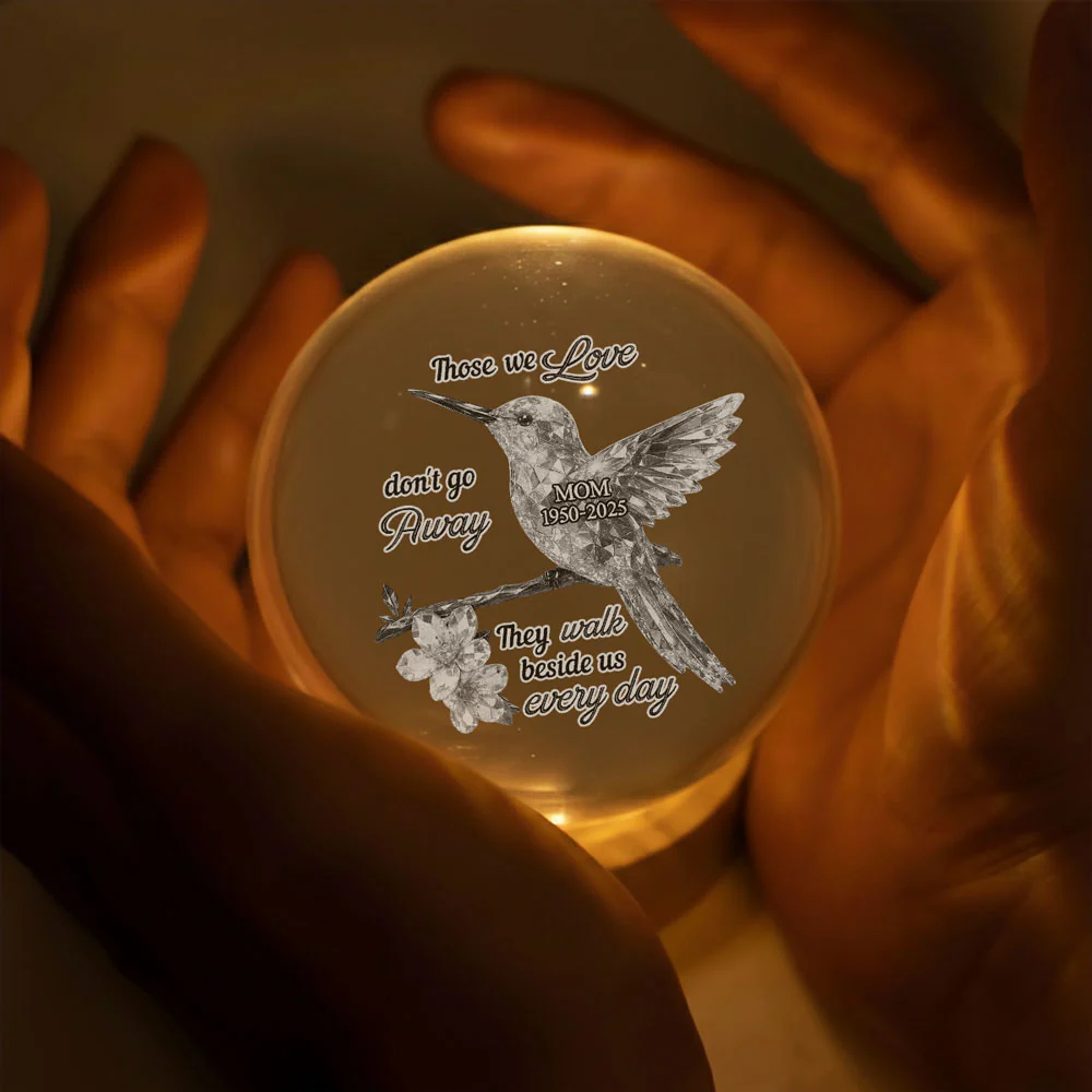 They Never Go Away - Personalized Custom 3D Effect Crystal Globe Lamp - Image 4