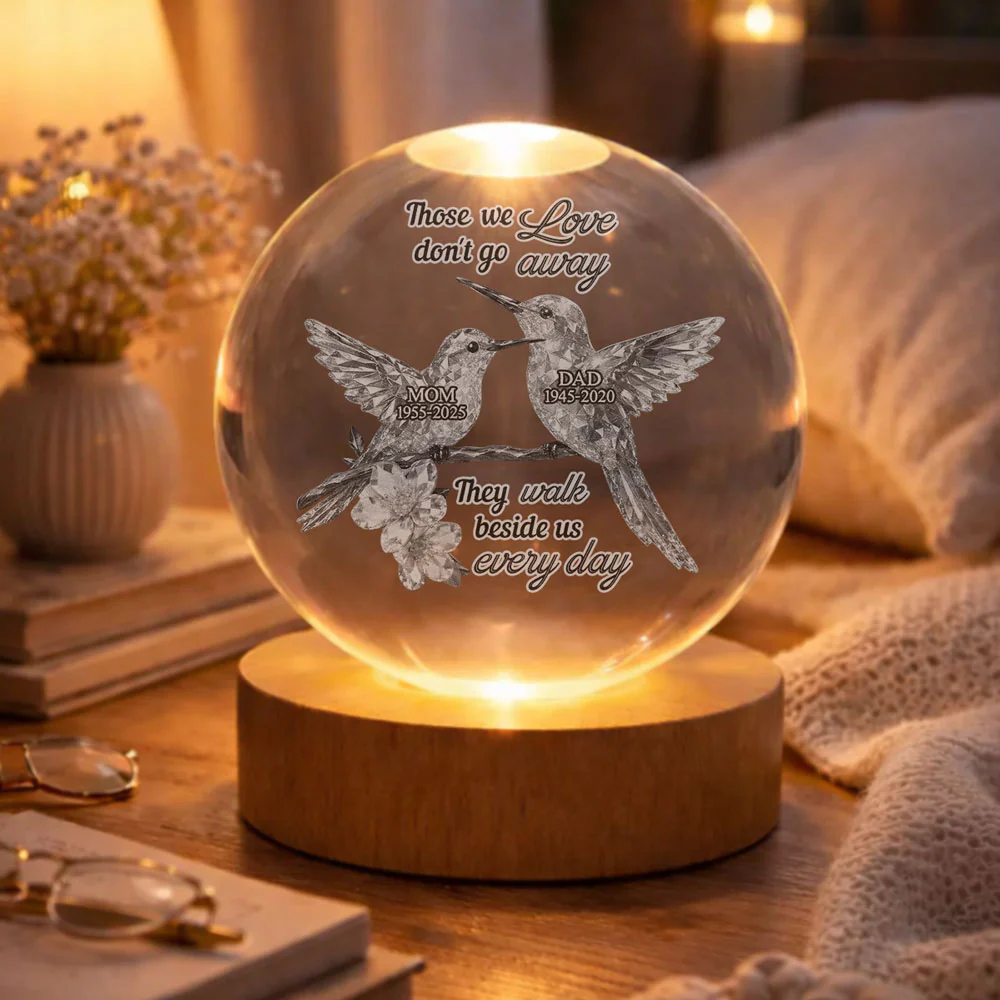 They Never Go Away - Personalized Custom 3D Effect Crystal Globe Lamp - Image 5