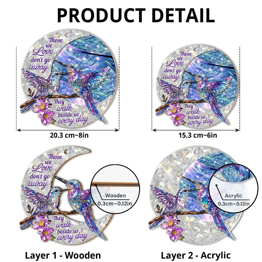 They Never Go Away - Personalized Custom 3D Effect Suncatcher - Image 4