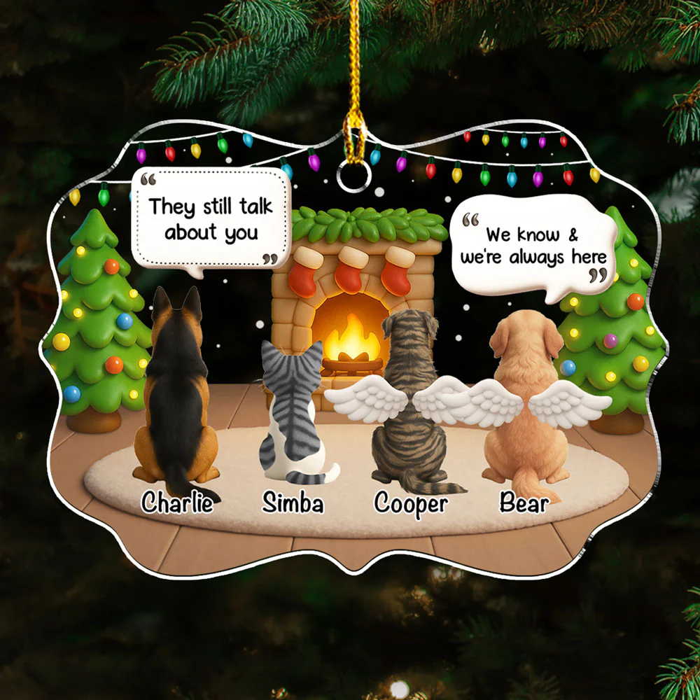 They Still Talk About You Cozy House - Personalized Custom Acrylic Ornament - Image 2