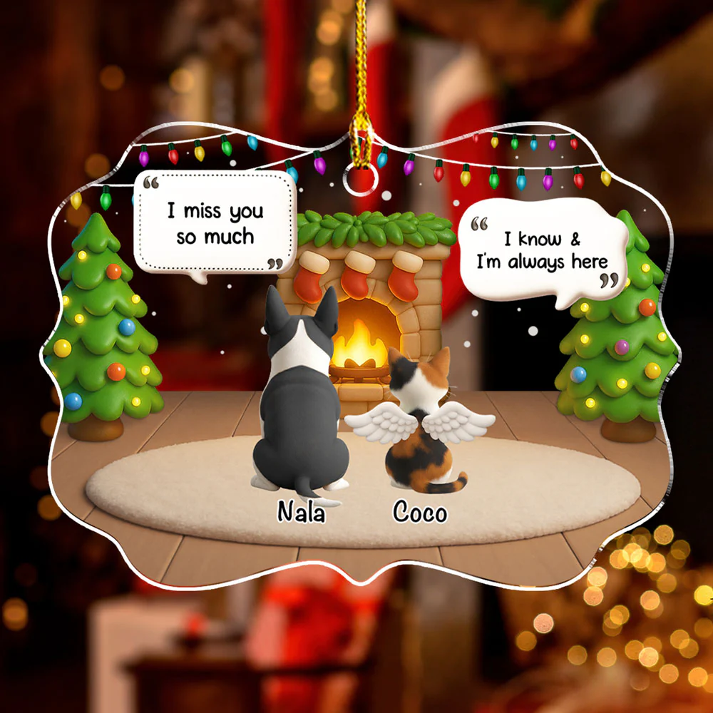 They Still Talk About You Cozy House - Personalized Custom Acrylic Ornament - Image 4
