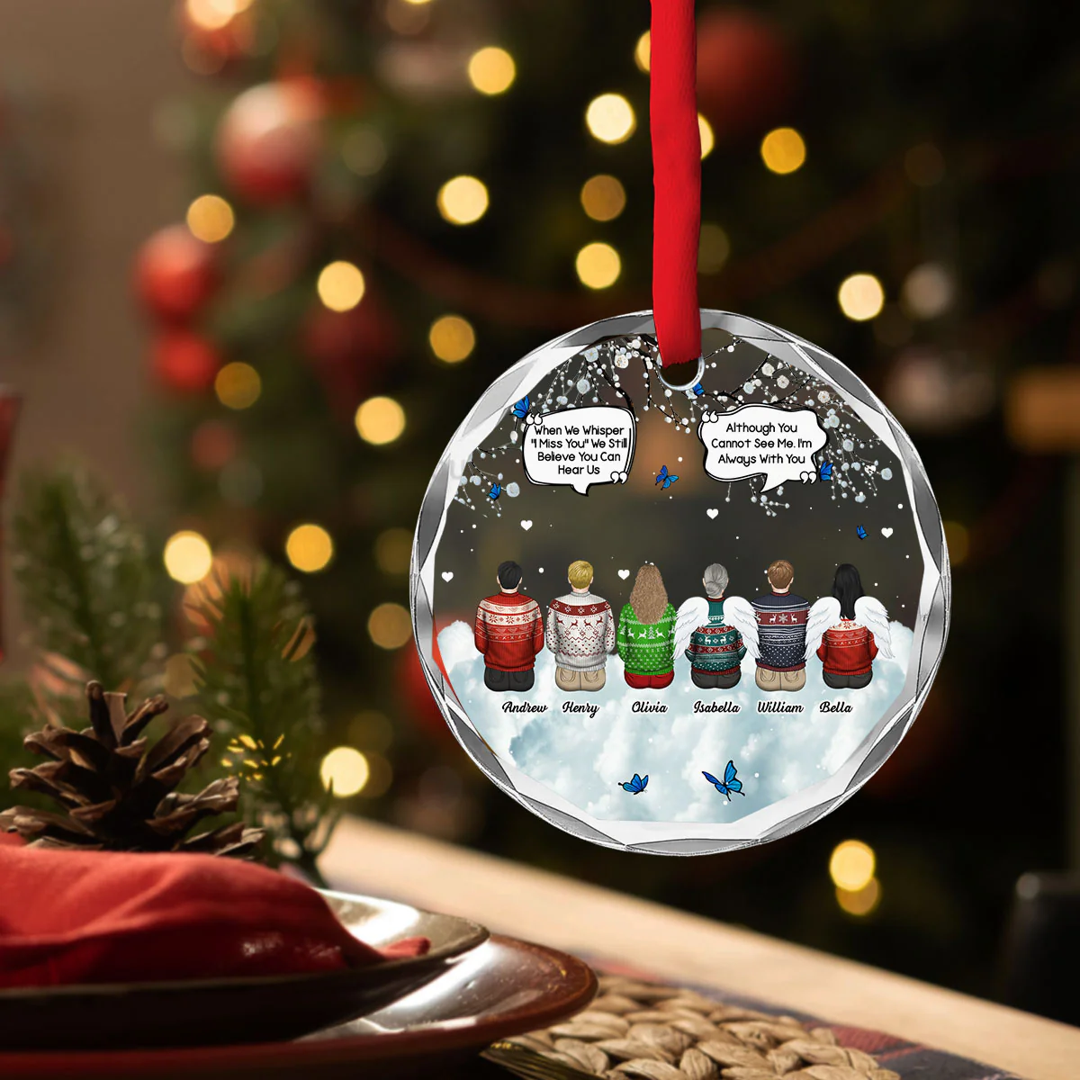 They Still Talk About You - Personalized Custom Glass Ornament - Image 2