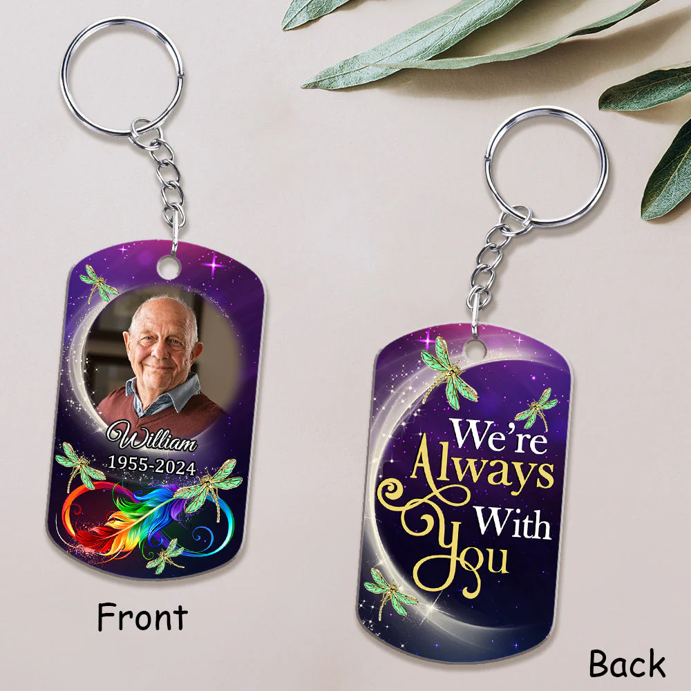 They Walk Beside Us Every Day - Personalized Custom Acrylic Keychain - Image 2