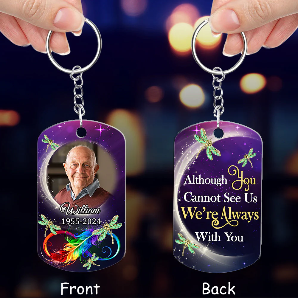 They Walk Beside Us Every Day - Personalized Custom Acrylic Keychain - Image 3