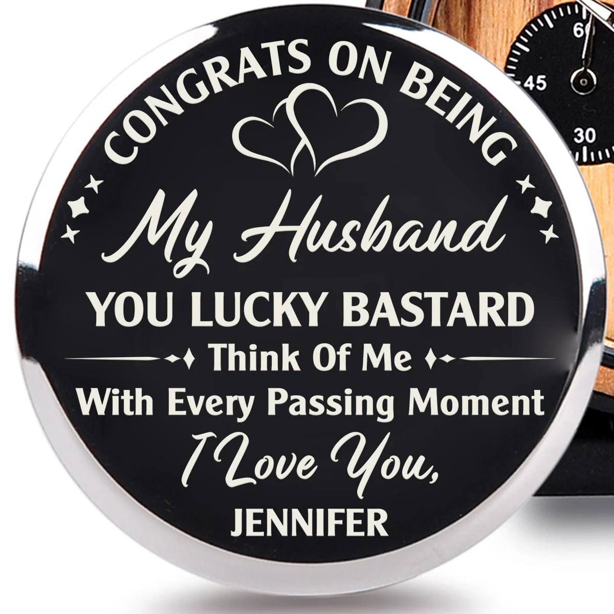Think Of Me With Every Passing Moment - Personalized Engraved Wooden Watches GP009 - Image 2