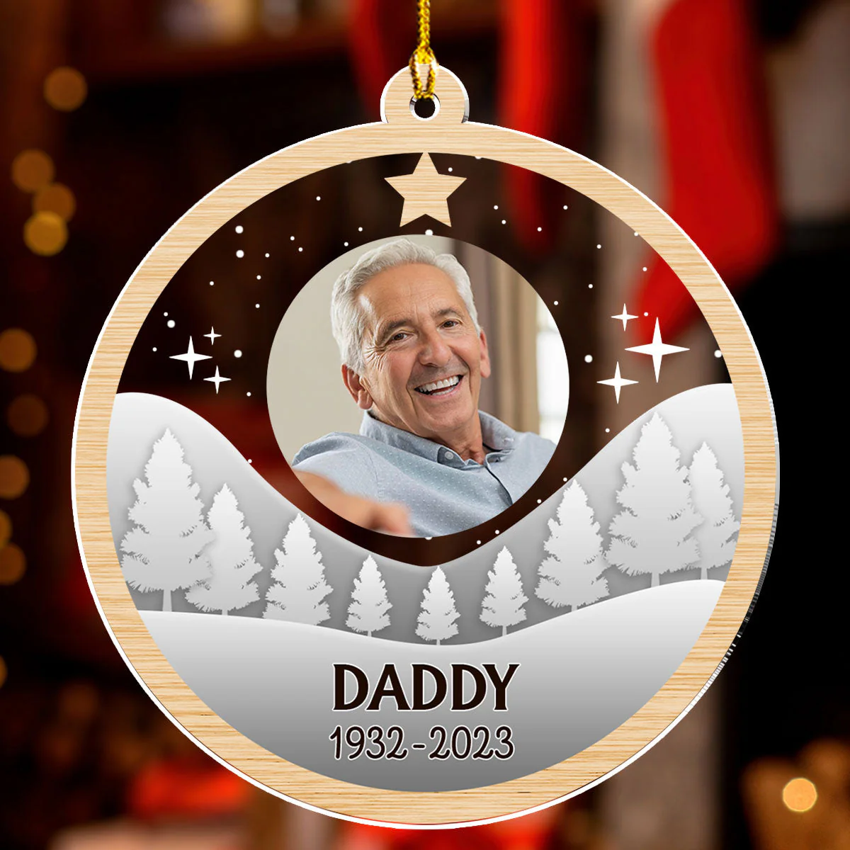 Thinking About You - Personalized Custom Acrylic Ornament - Image 2