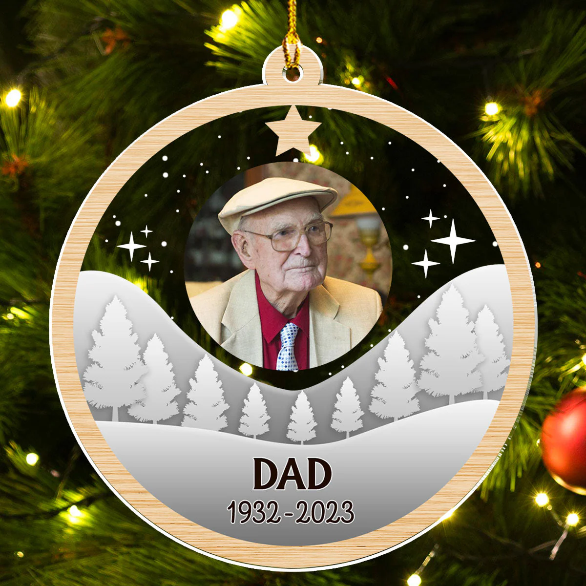 Thinking About You - Personalized Custom Acrylic Ornament - Image 4