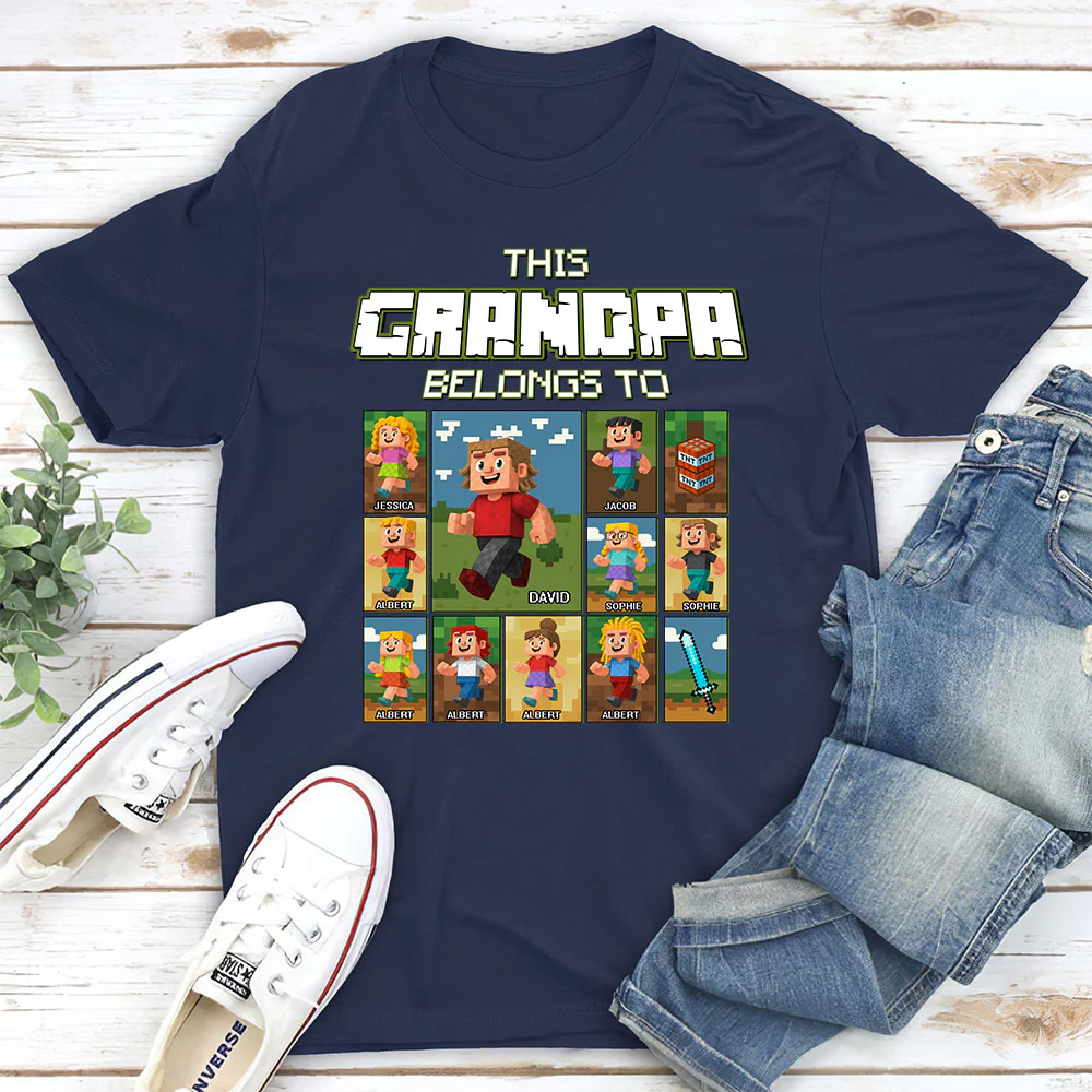 This Awesome Dad Belongs To - Personalized Custom Shirt - Image 4