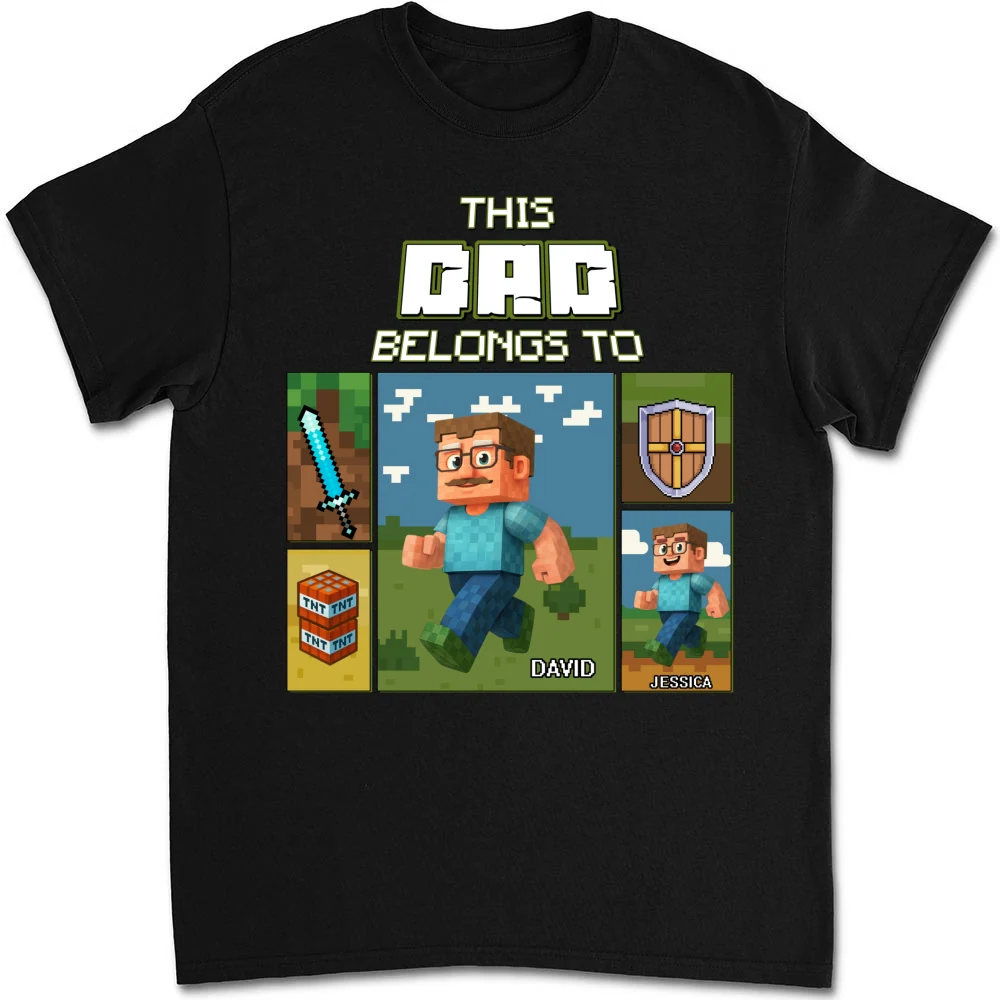 This Awesome Dad Belongs To - Personalized Custom Shirt - Image 5