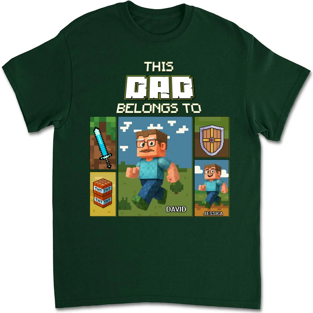 This Awesome Dad Belongs To - Personalized Custom Shirt - Image 7