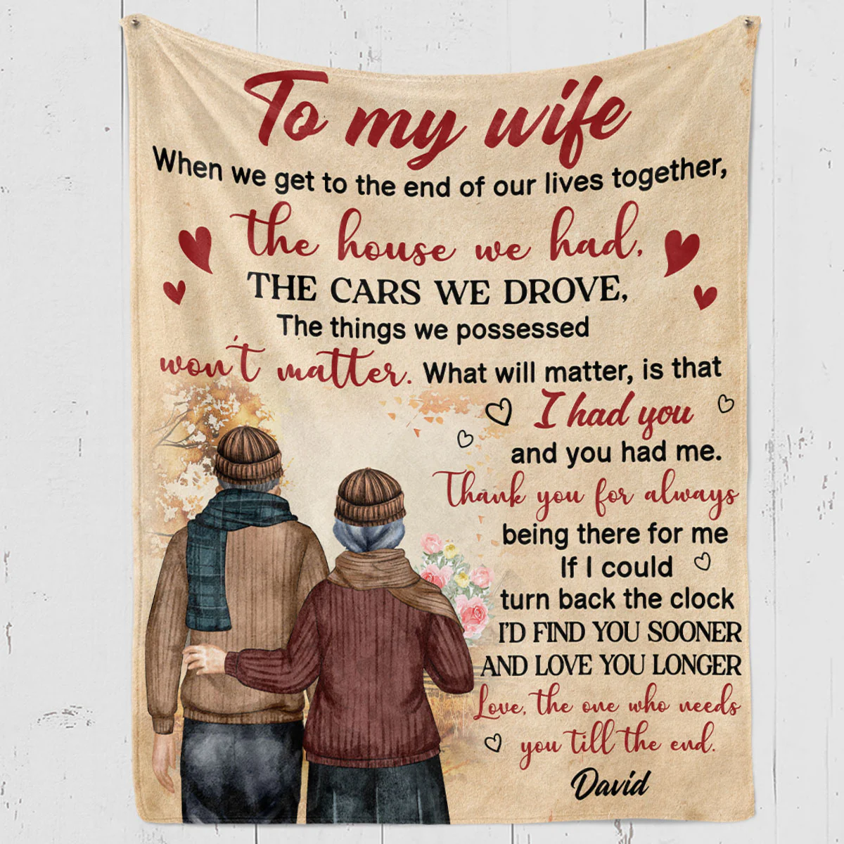 This Blanket Is For My Wife - Personalized Custom Fleece Blanket - Image 4