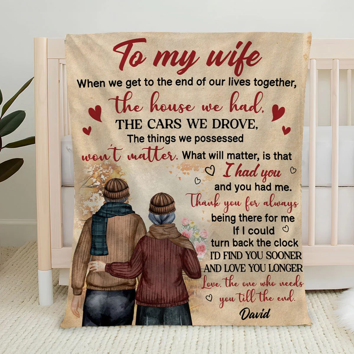 This Blanket Is For My Wife - Personalized Custom Fleece Blanket - Image 5
