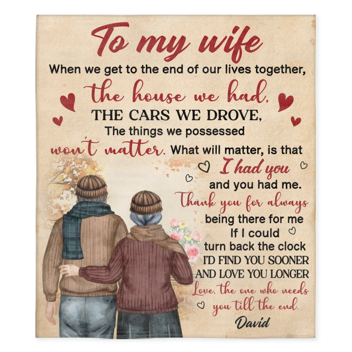 This Blanket Is For My Wife - Personalized Custom Fleece Blanket - Image 6