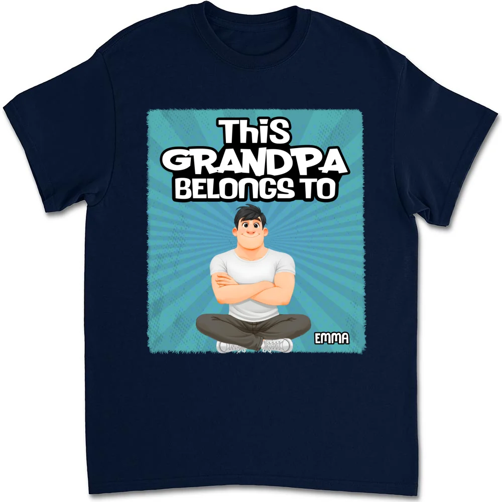 This Cartoon Grandpa Belongs To - Personalized Custom Shirt - Image 10