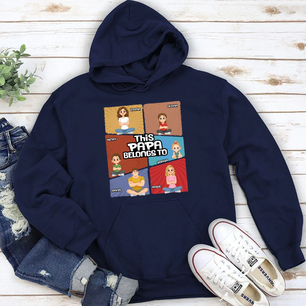 This Cartoon Grandpa Belongs To - Personalized Custom Shirt - Image 6