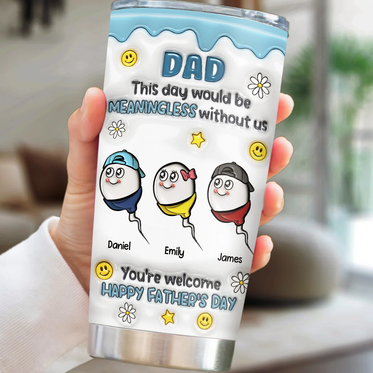 This Day Needs My Existence - Personalized Custom 3D Inflated Effect Tumbler - Image 2