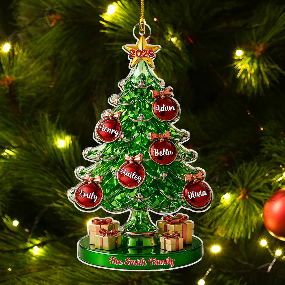 This Day Our Family - Personalized Custom Acrylic Ornament - Image 2