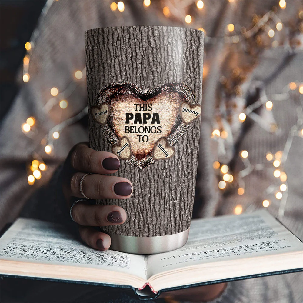 Heart Of Dad - Personalized Custom Tumbler - Image 4