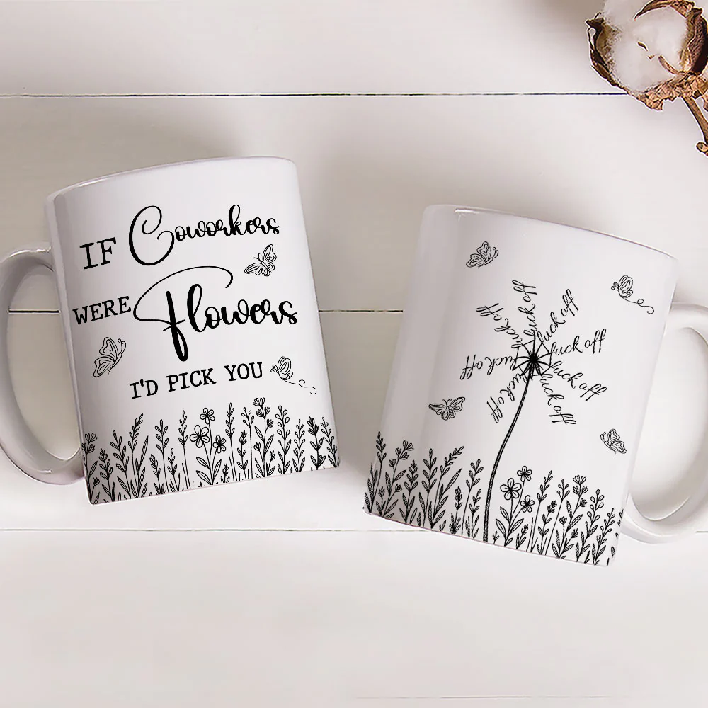 This Flower Swears In Whispers - Personalized Custom Coffee Mug - Image 2