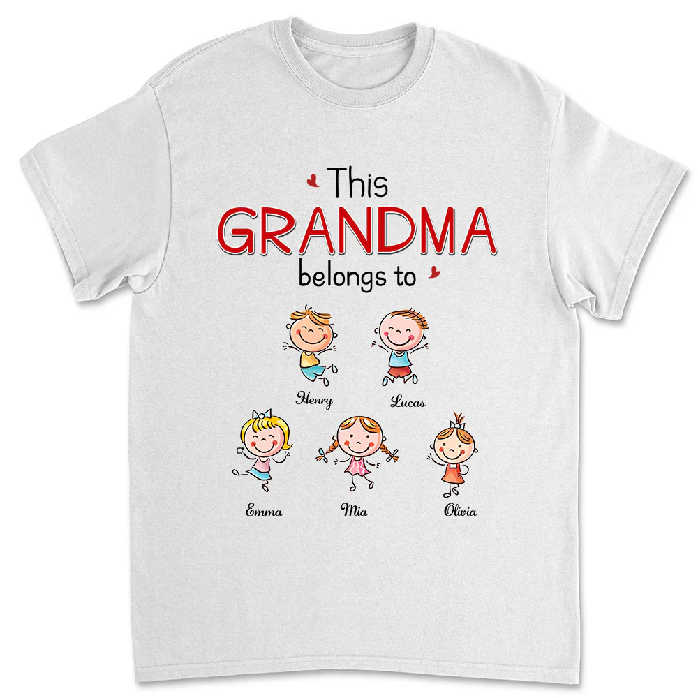 This Grandma Belongs To Grandkids - Personalized Custom Shirt