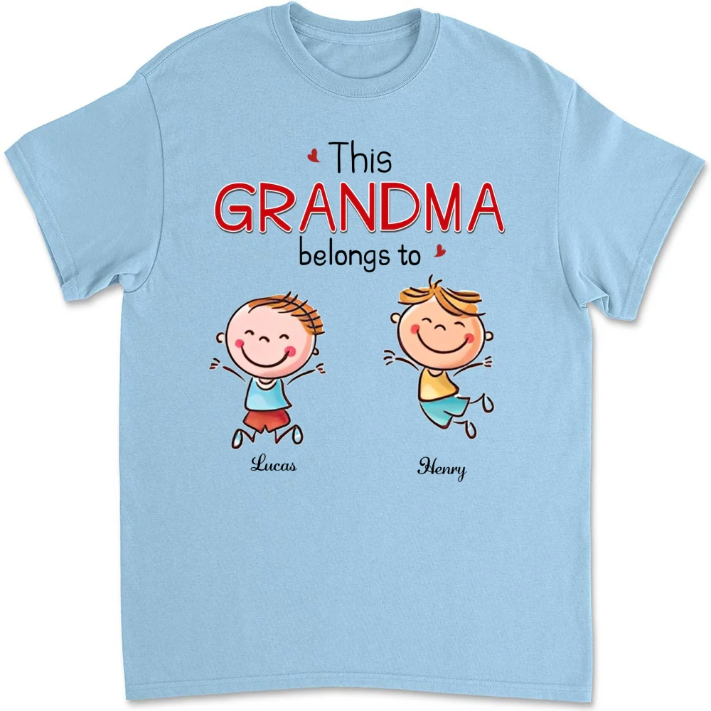 This Grandma Belongs To Grandkids - Personalized Custom Shirt - Image 9