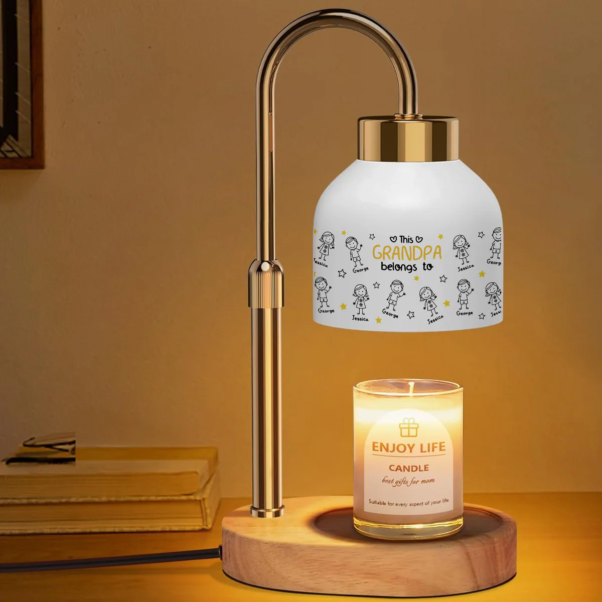 This Grandma Belongs To - Personalized Custom Candle Warmer Lamp - Image 3