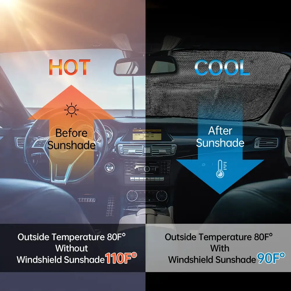 This Grandma Belongs To - Personalized Custom Car Sunshade - Image 6