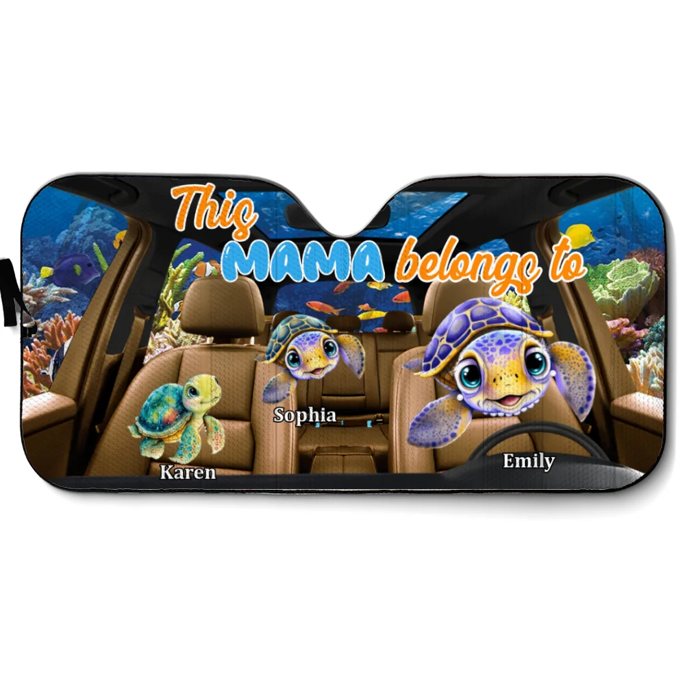 This Grandma Belongs To - Personalized Custom Car Sunshade - Image 7