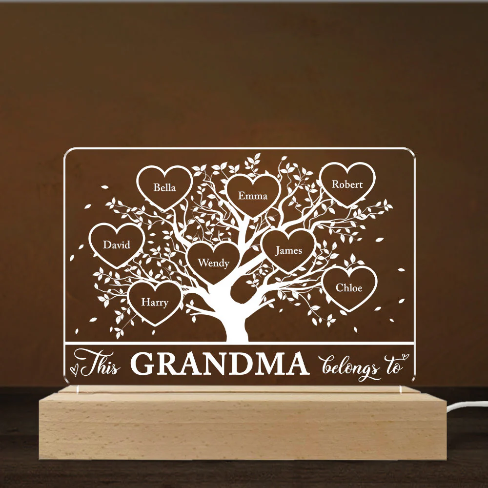 This Grandma Belongs To - Personalized Custom LED Light - Image 2