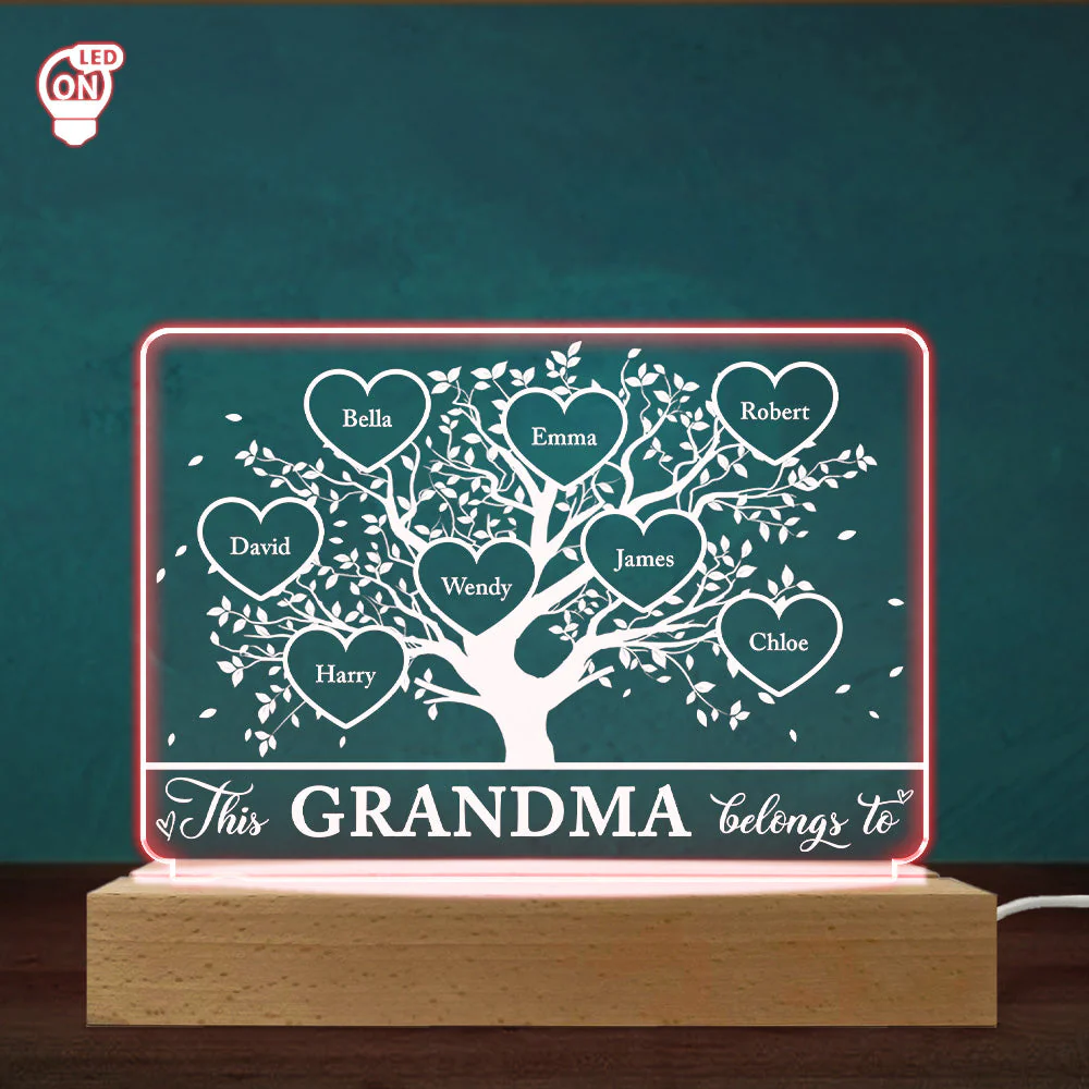 This Grandma Belongs To - Personalized Custom LED Light - Image 3