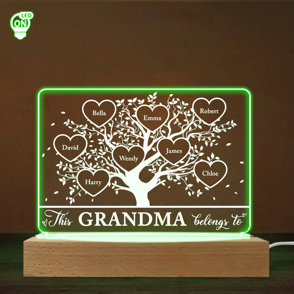 This Grandma Belongs To - Personalized Custom LED Light - Image 4