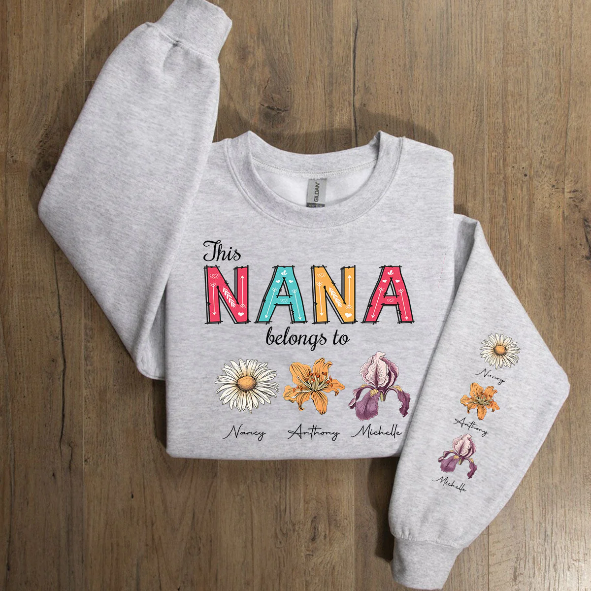 This Grandma Belongs To - Personalized Custom Sweatshirt - Image 3