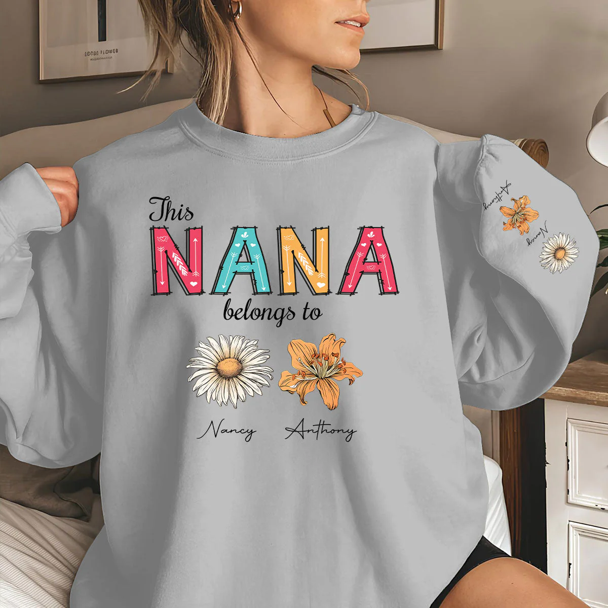 This Grandma Belongs To - Personalized Custom Sweatshirt - Image 6