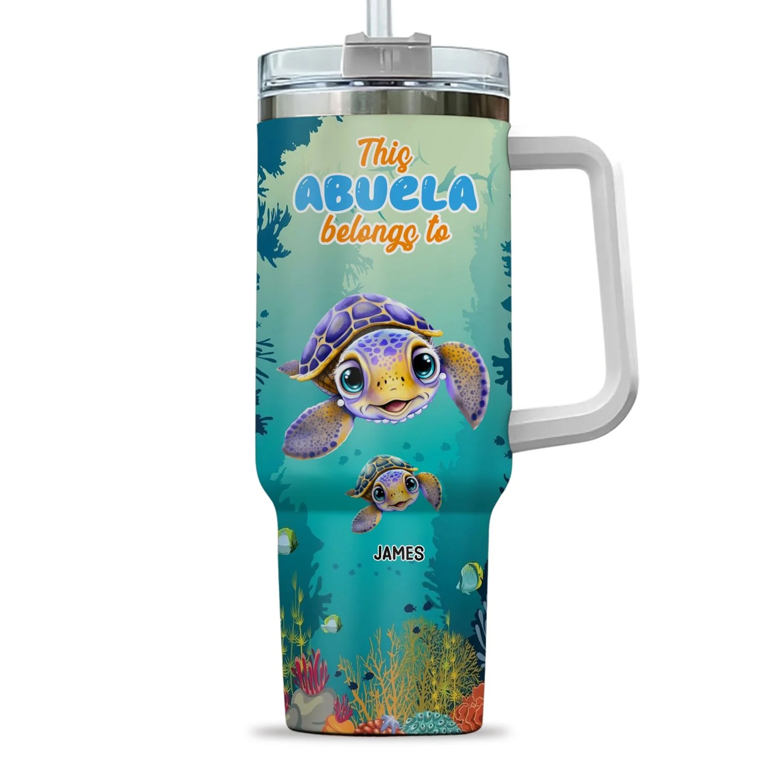This Grandma Belongs To - Personalized Custom 40 Oz Tumbler - Image 7