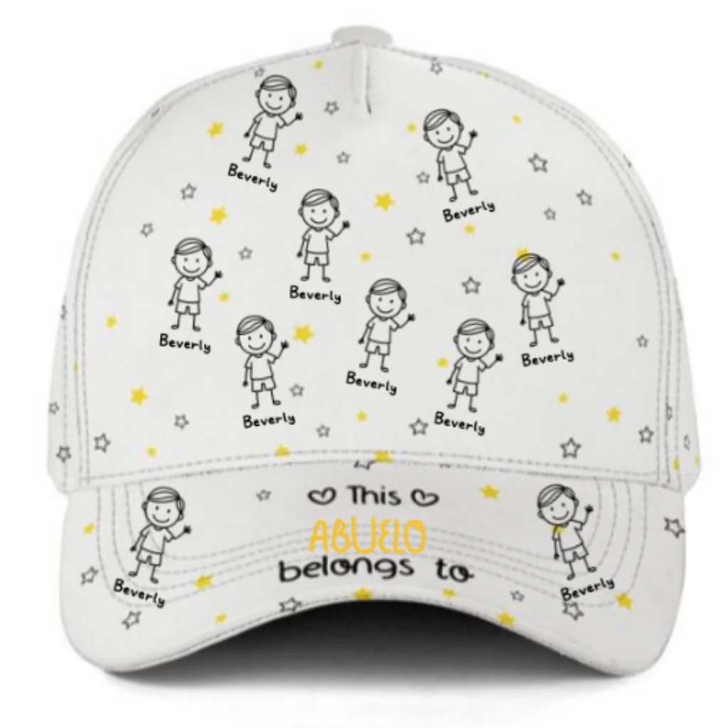 This Grandpa Belongs To Best Memories - Personalized Custom Classic Cap - Image 7