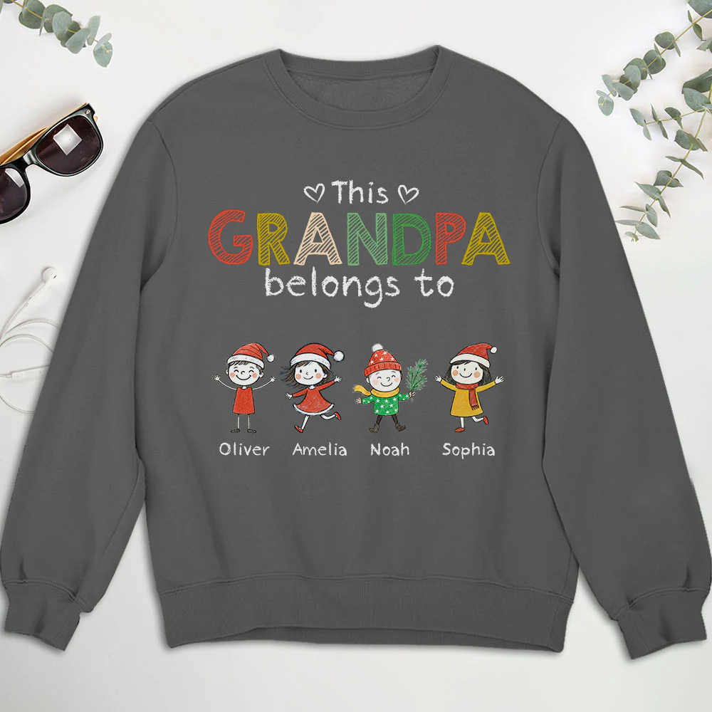 This Grandpa Belongs To His Crew - Personalized Custom Shirt - Image 5