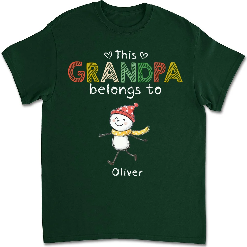 This Grandpa Belongs To His Crew - Personalized Custom Shirt - Image 8