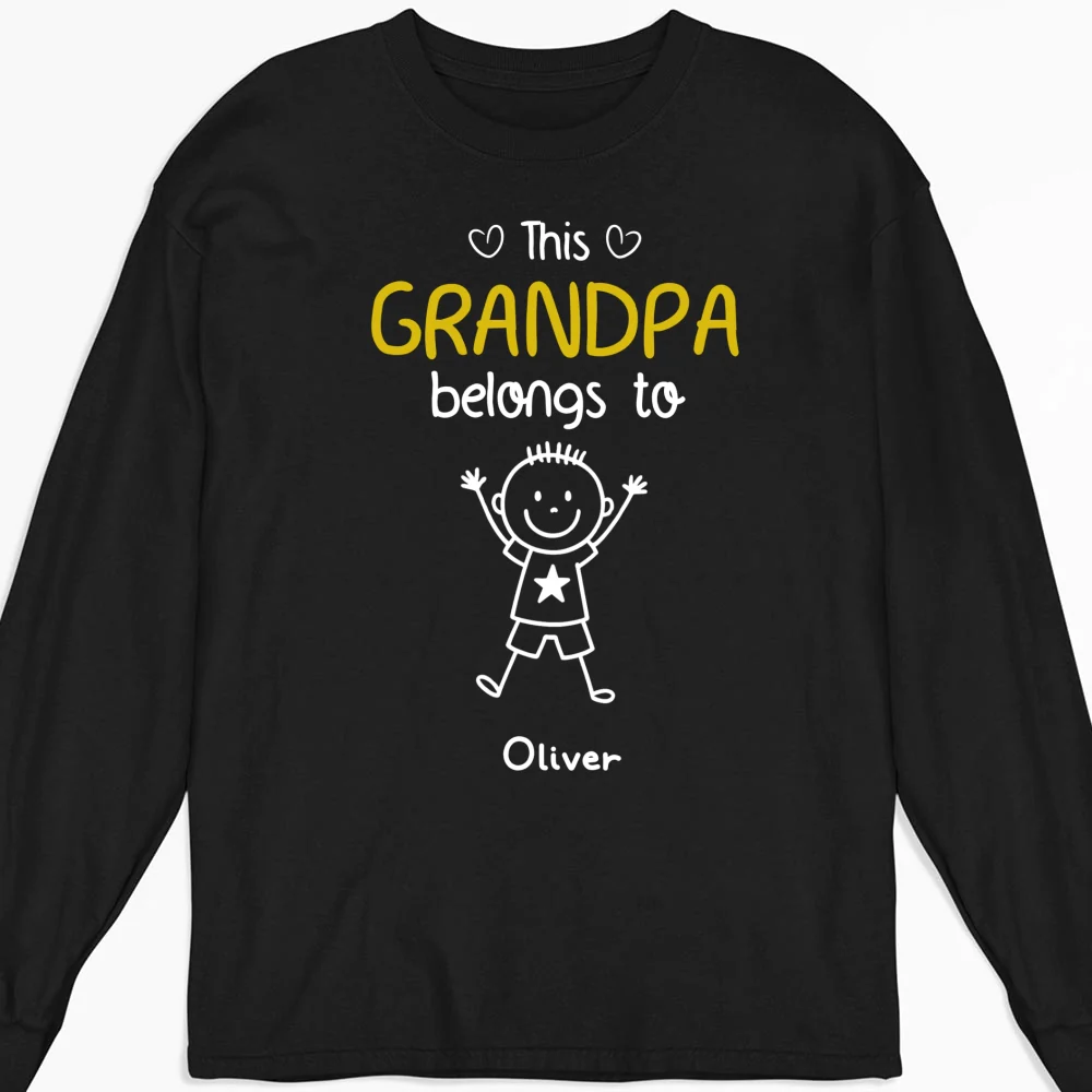 This Grandpa Belongs To Us - Personalized Custom Shirt - Image 13