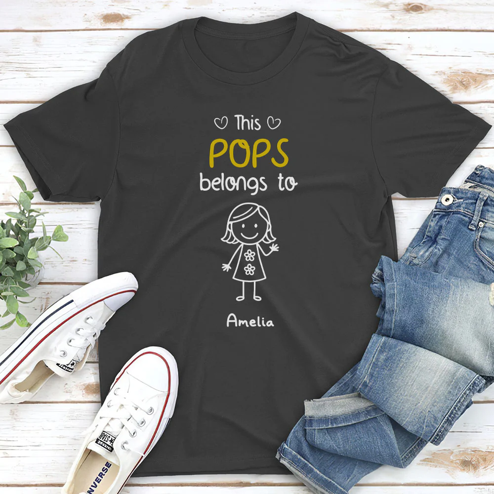 This Grandpa Belongs To Us - Personalized Custom Shirt - Image 3