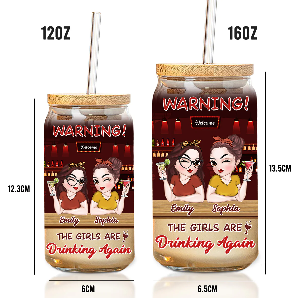 This Is Our Alcohol Drinking - Personalized Custom Glass Can - Image 5