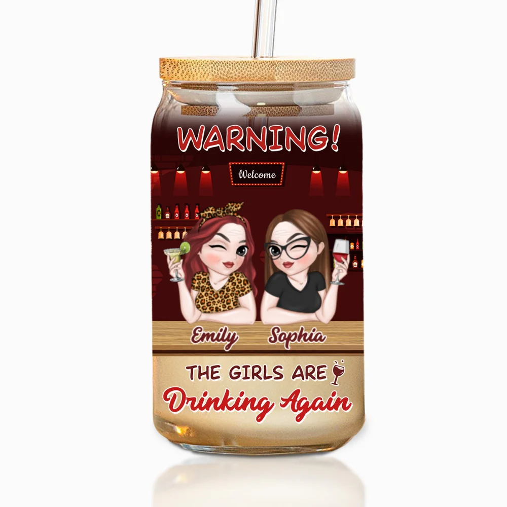 This Is Our Alcohol Drinking - Personalized Custom Glass Can - Image 6