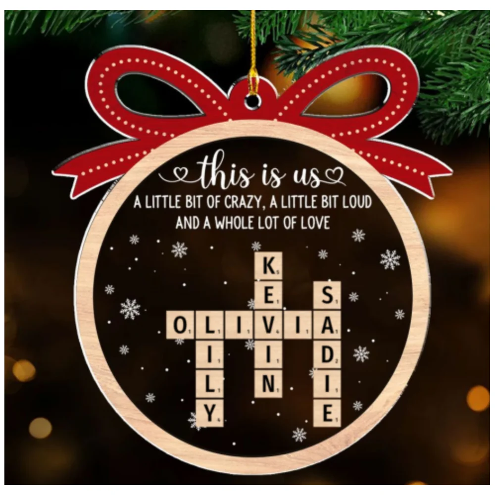 This Is Us Family, Friends, Besties, Coworkers - Personalized Custom Acrylic Ornament - Image 5