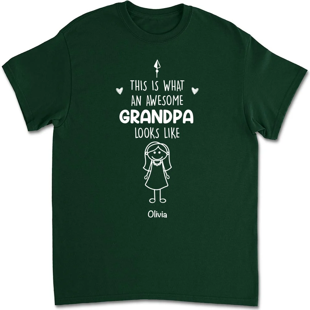 This Is What An Awesome Grandpa Looks Like - Personalized Custom Shirt - Image 7