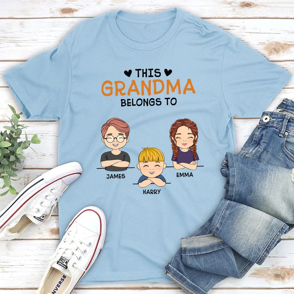 This Nana Belongs To - Personalized Custom Unisex T-shirt - Image 2