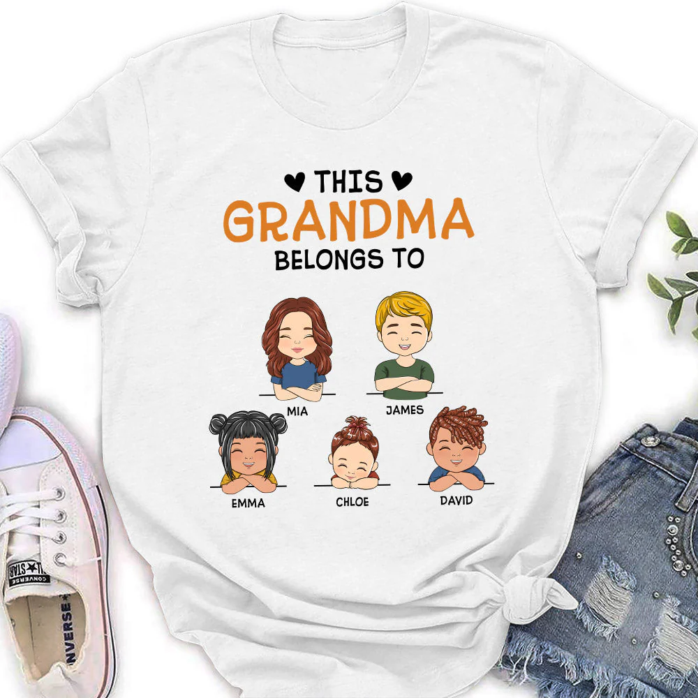 This Nana Belongs To - Personalized Custom Women's T-shirt - Image 2