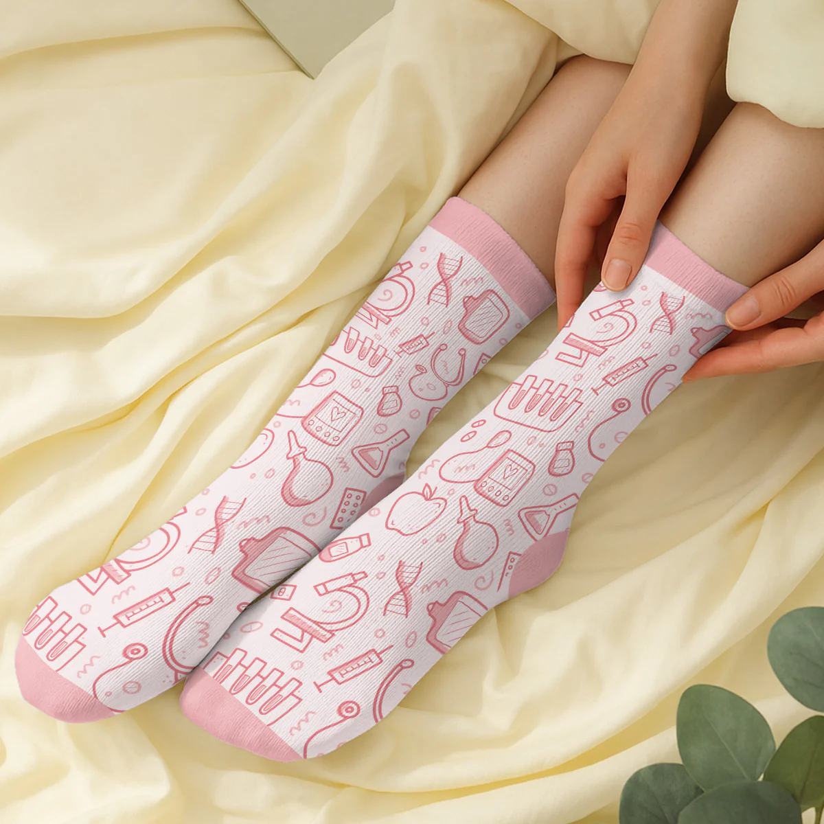 This Nurse Is Off Duty - Personalized Custom Crew Socks - Image 3