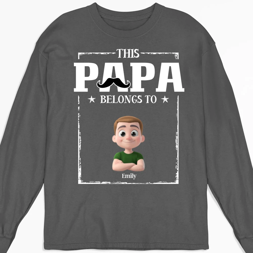 This Papa Belongs To - Personalized Custom Shirt - Image 18